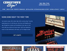 Tablet Screenshot of crosstownsign.com